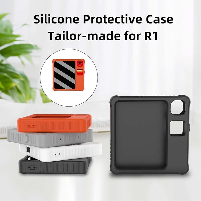 حالة السيليكون البيضاء مع واقيات الشاشة وسير للغطاء الواقي للأرنب R1 - Image 2